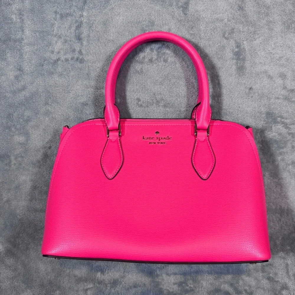 Kate Spade New York Staci Satchel and Wallet Set Pink Crossgrain Leather